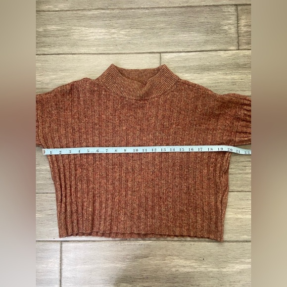 Madewell Rust Wool Blend Crew Neck Long Sleeve Sweater Sz Medium - Picture 7 of 7